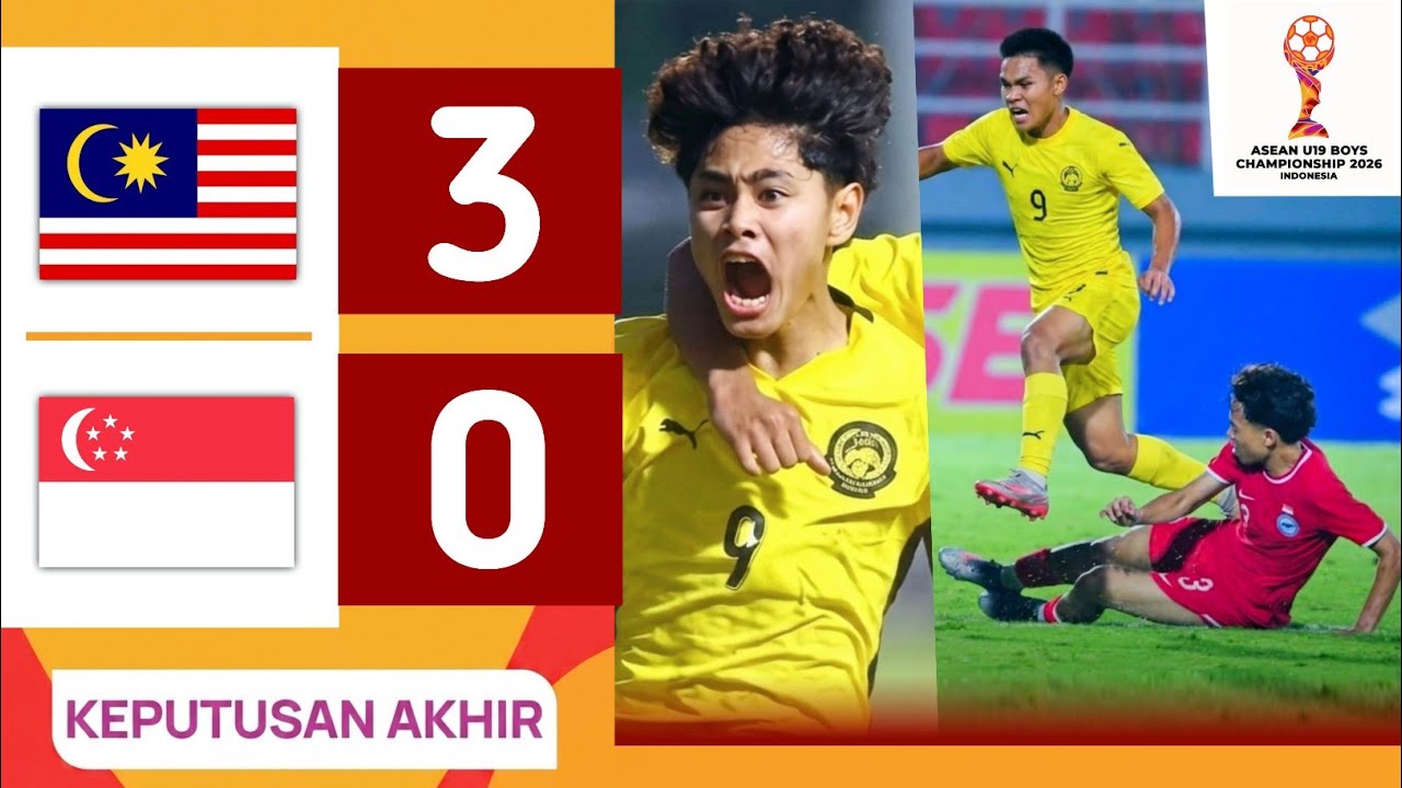 Malaysia U-19 Bungkam Singapura 3-0